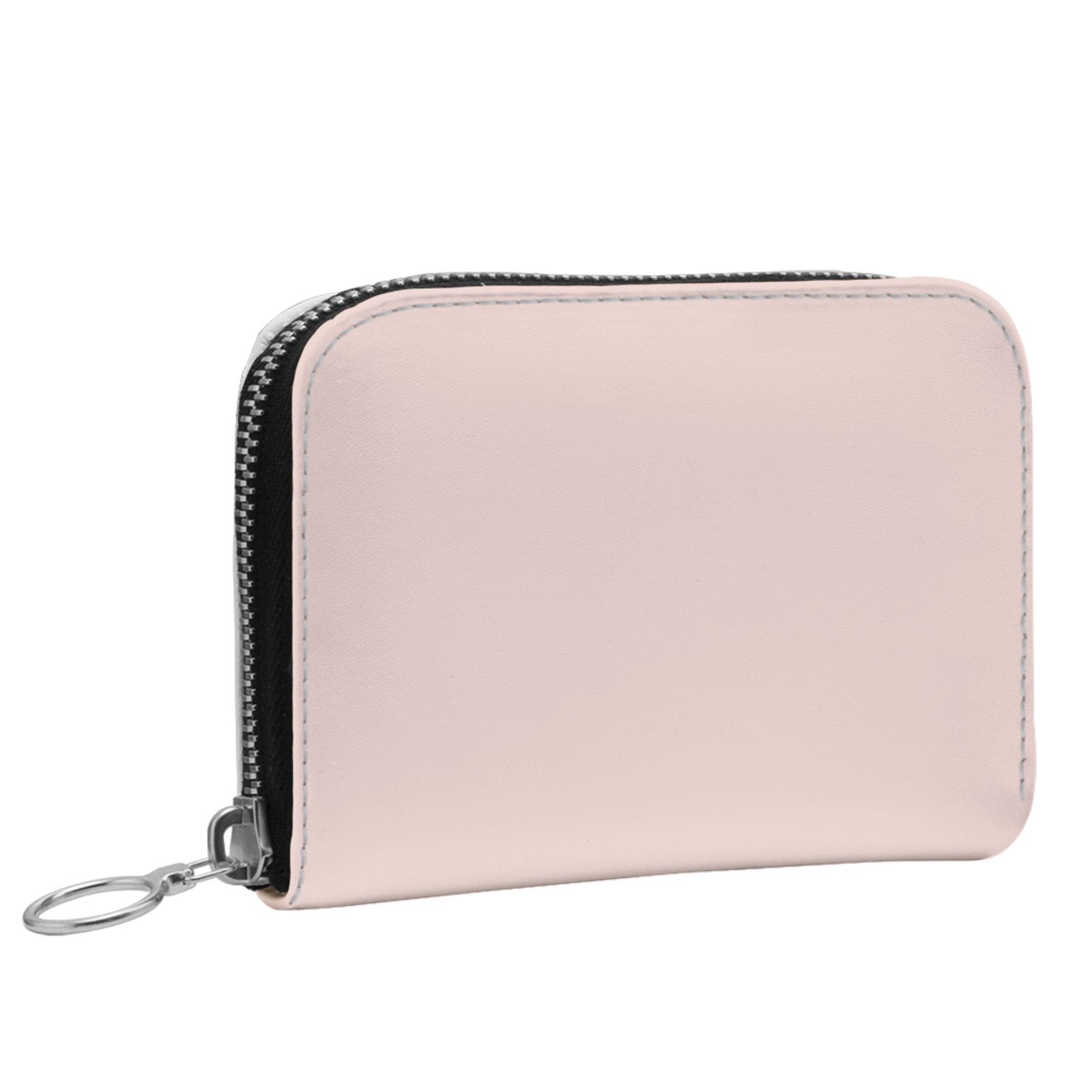 Small Leather Zip Wallets in Blush