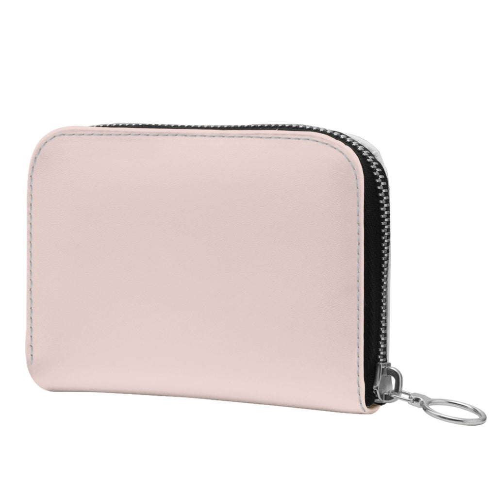Small Leather Zip Wallets in Blush