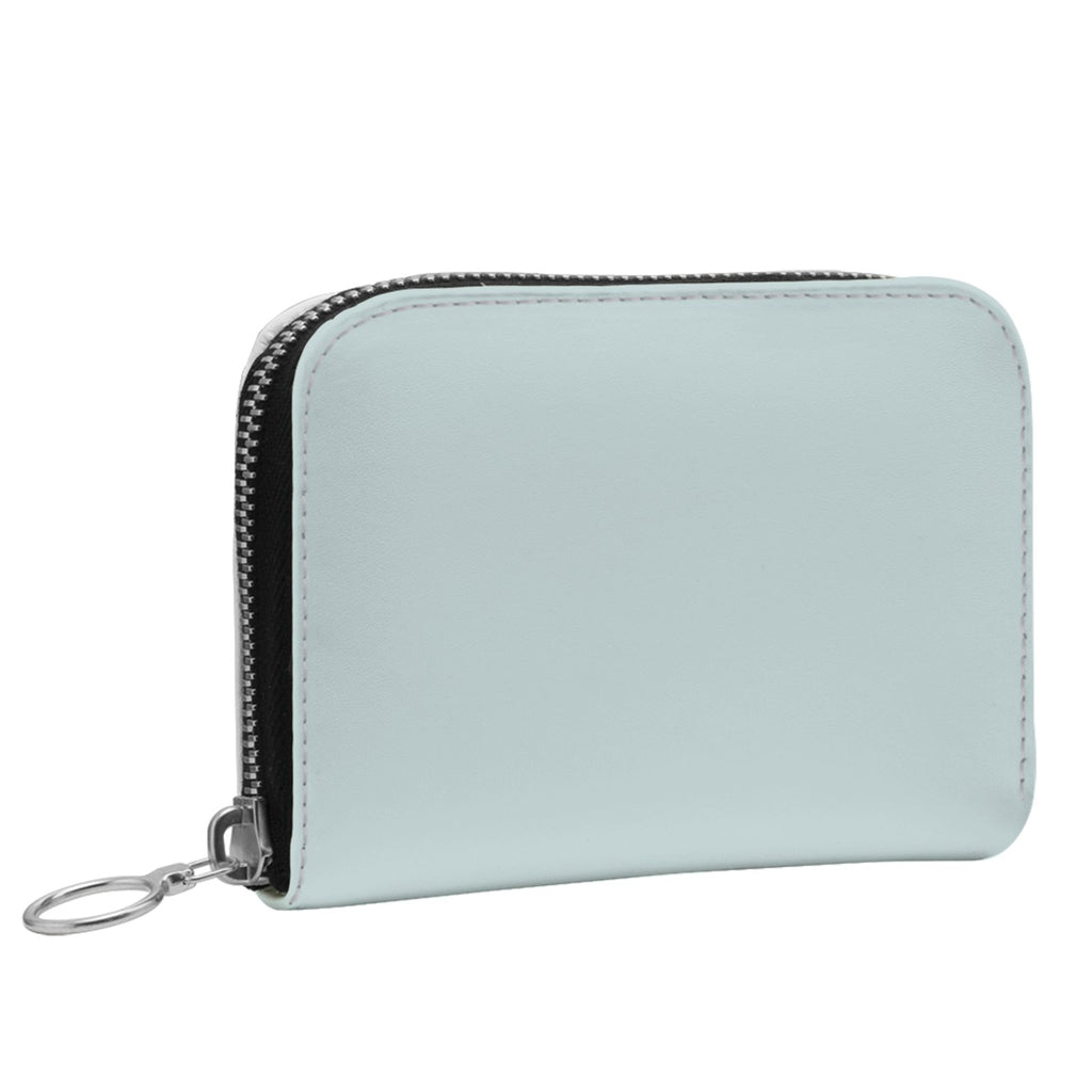 Small Leather Zip Wallet in Lagoon