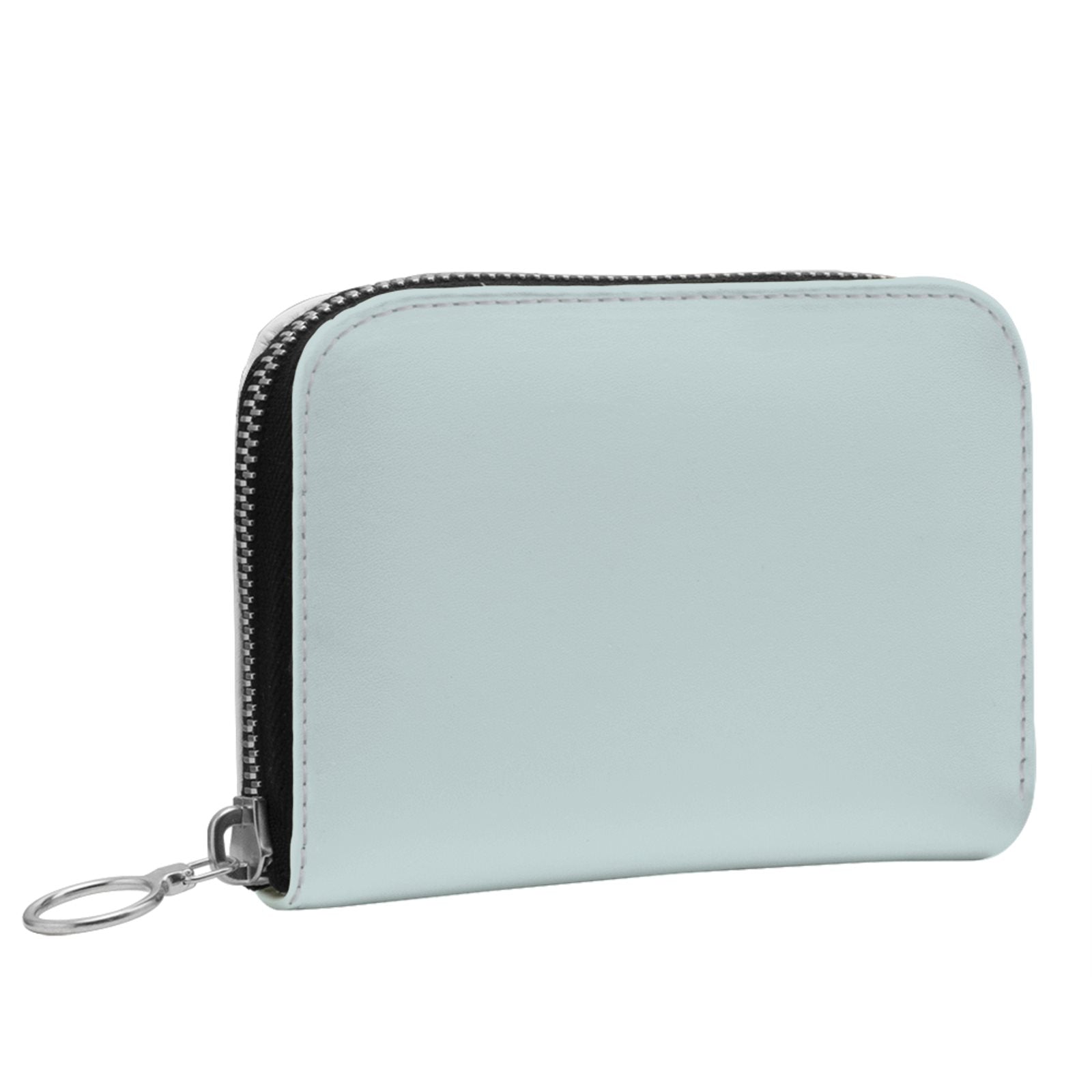 Small Leather Zip Wallet in Lagoon