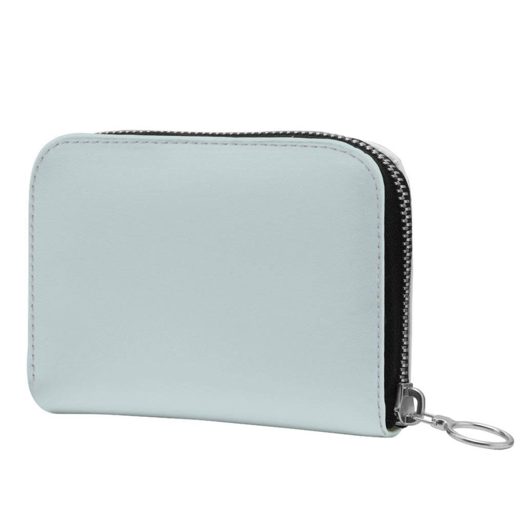 Small Leather Zip Wallet in Lagoon