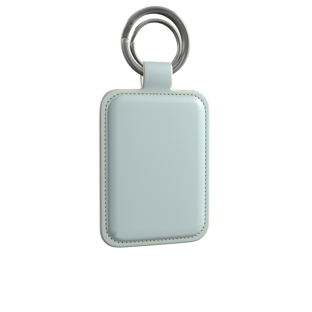 Leather Keyring in Lagoon