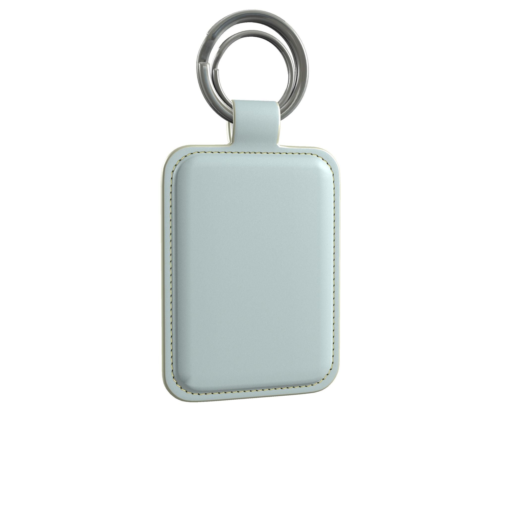 Leather Keyring in Lagoon