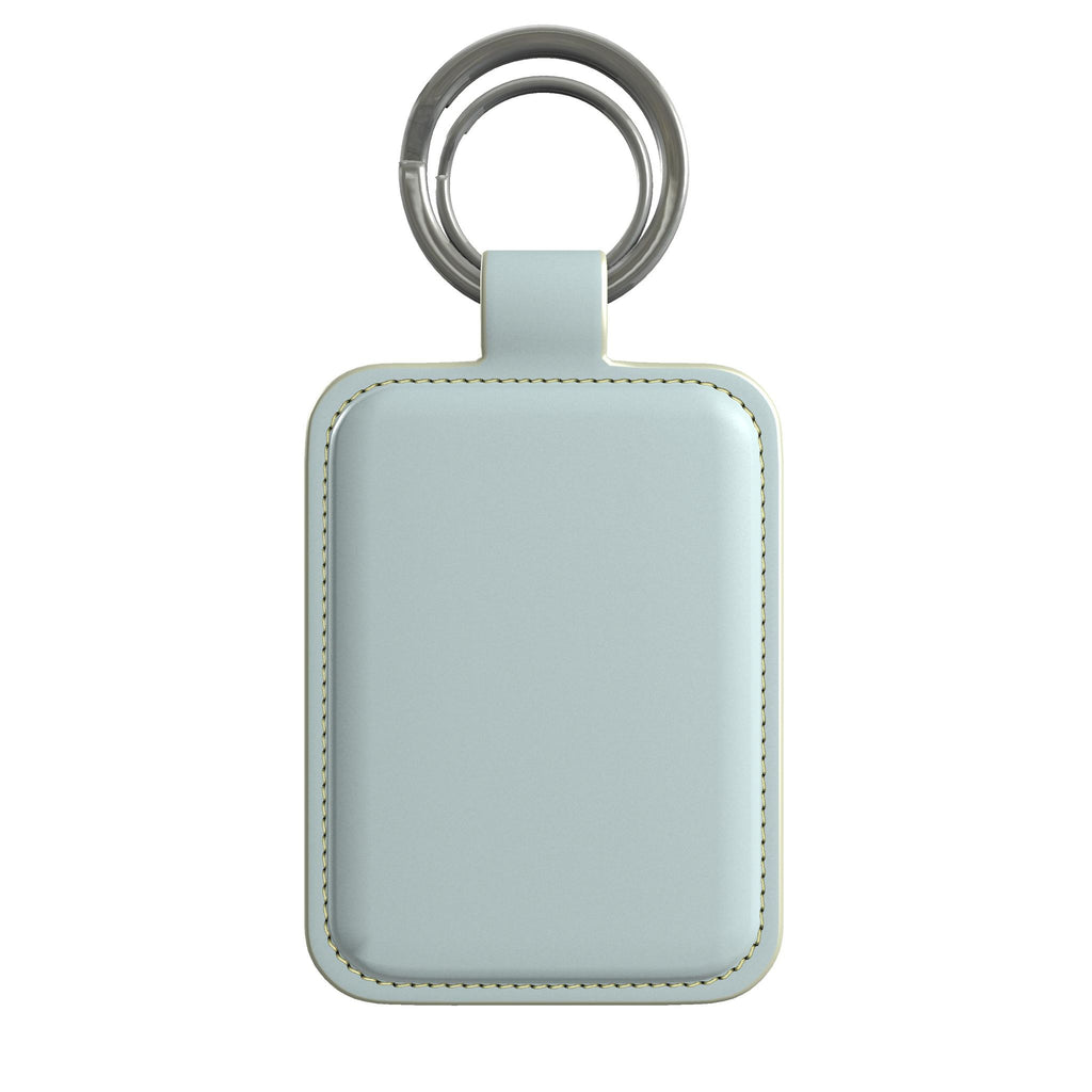 Leather Keyring in Lagoon