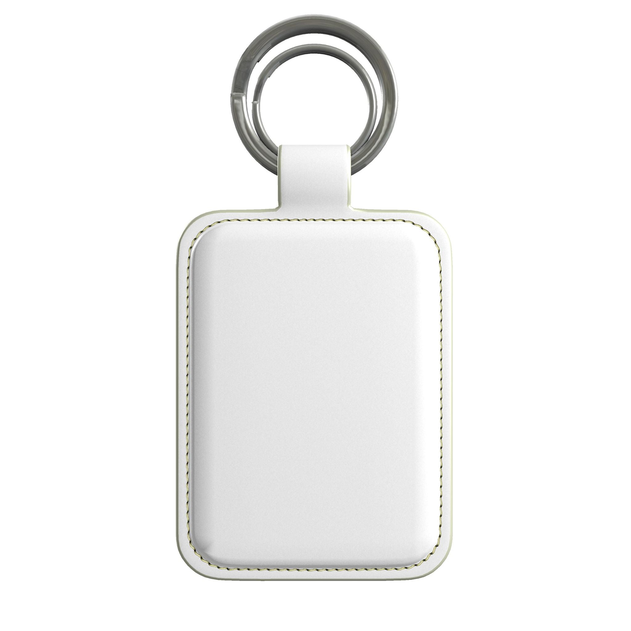 Leather Keyring in Snow