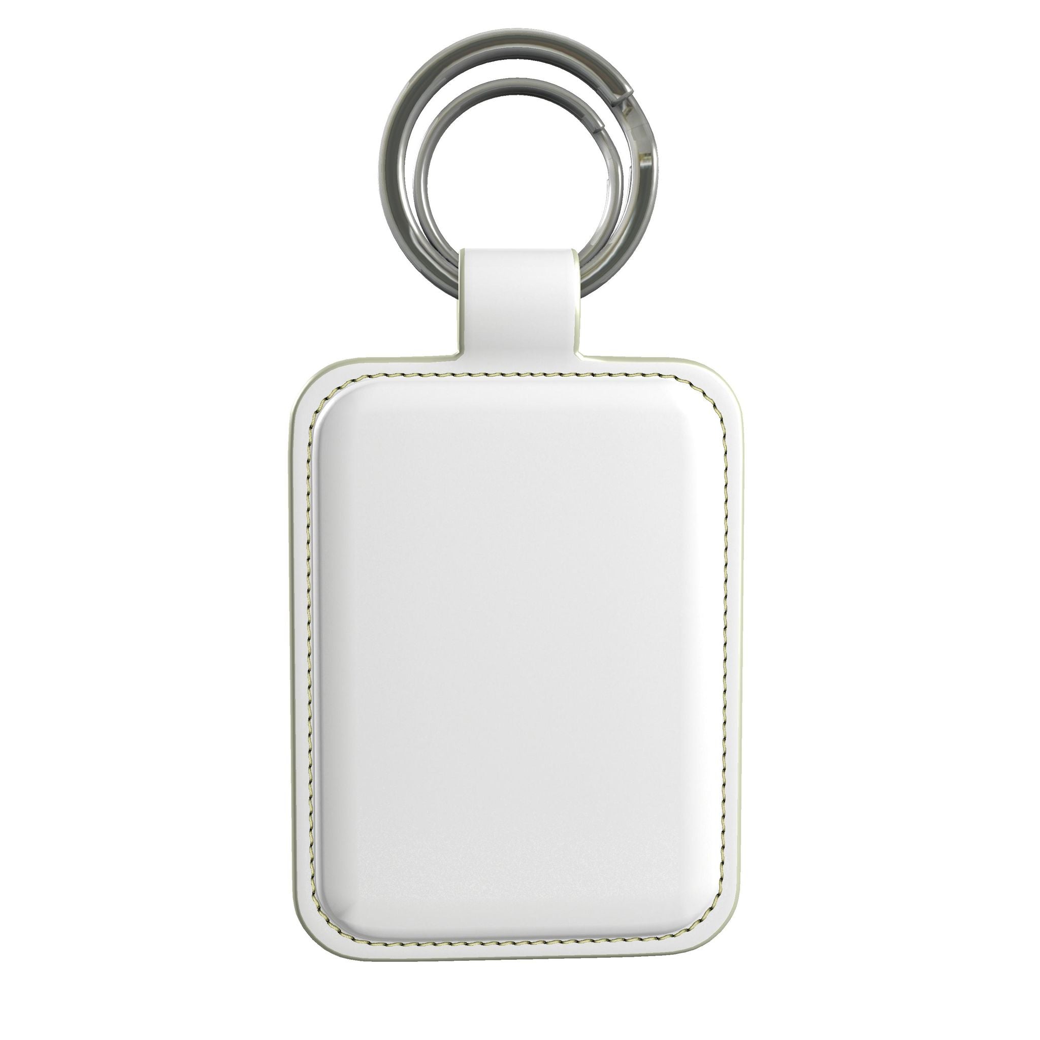 Leather Keyring in Snow