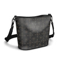Noir Fleur Large Leather Bucket Tote