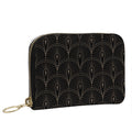 Noir Deco Small Leather Zip Wallet