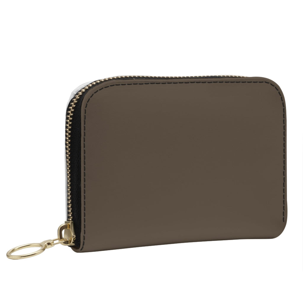 Small Leather Zip Wallet in Truffle