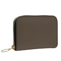 Small Leather Zip Wallet in Truffle
