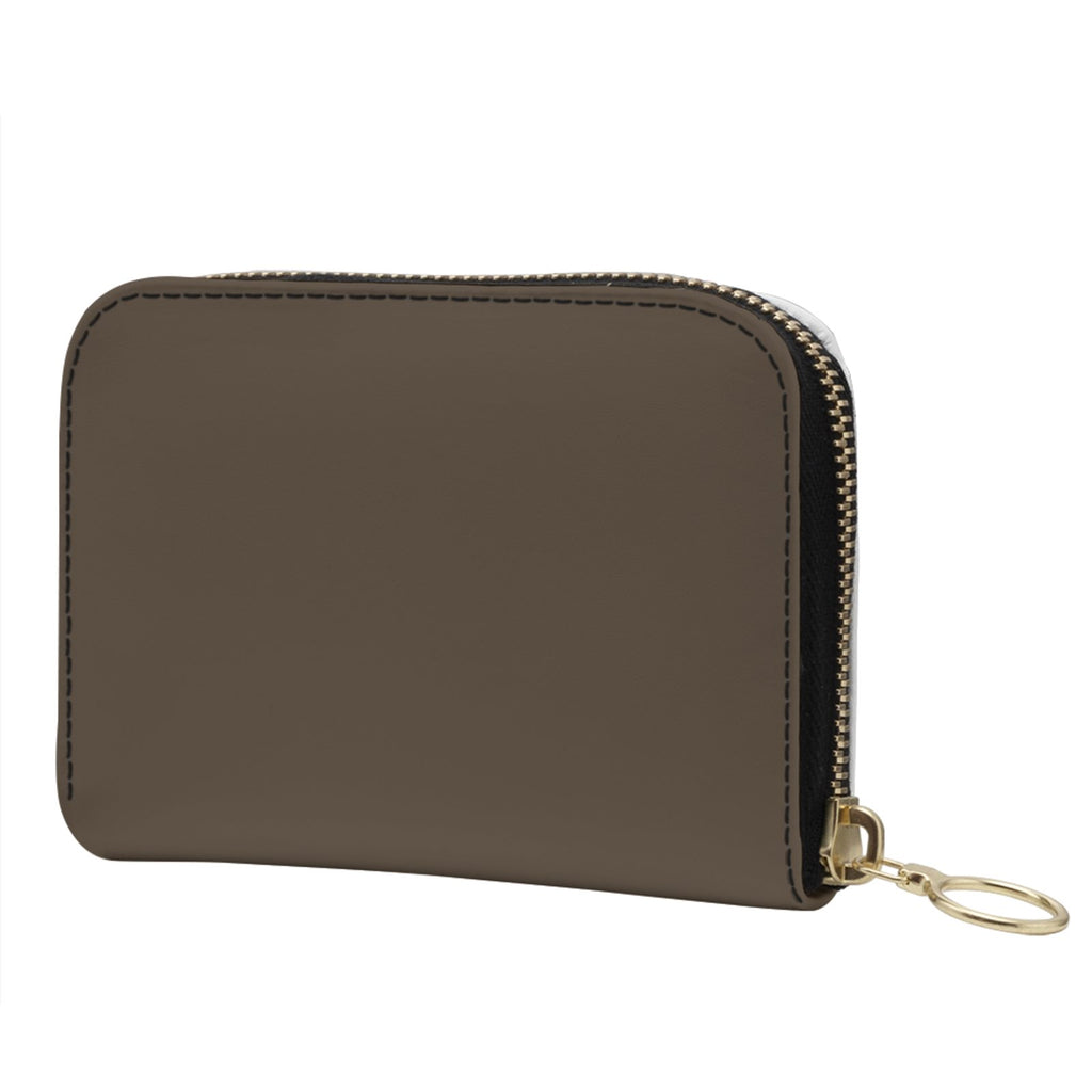 Small Leather Zip Wallet in Truffle