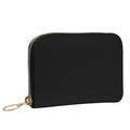 Small Leather Zip Wallet in Midnight