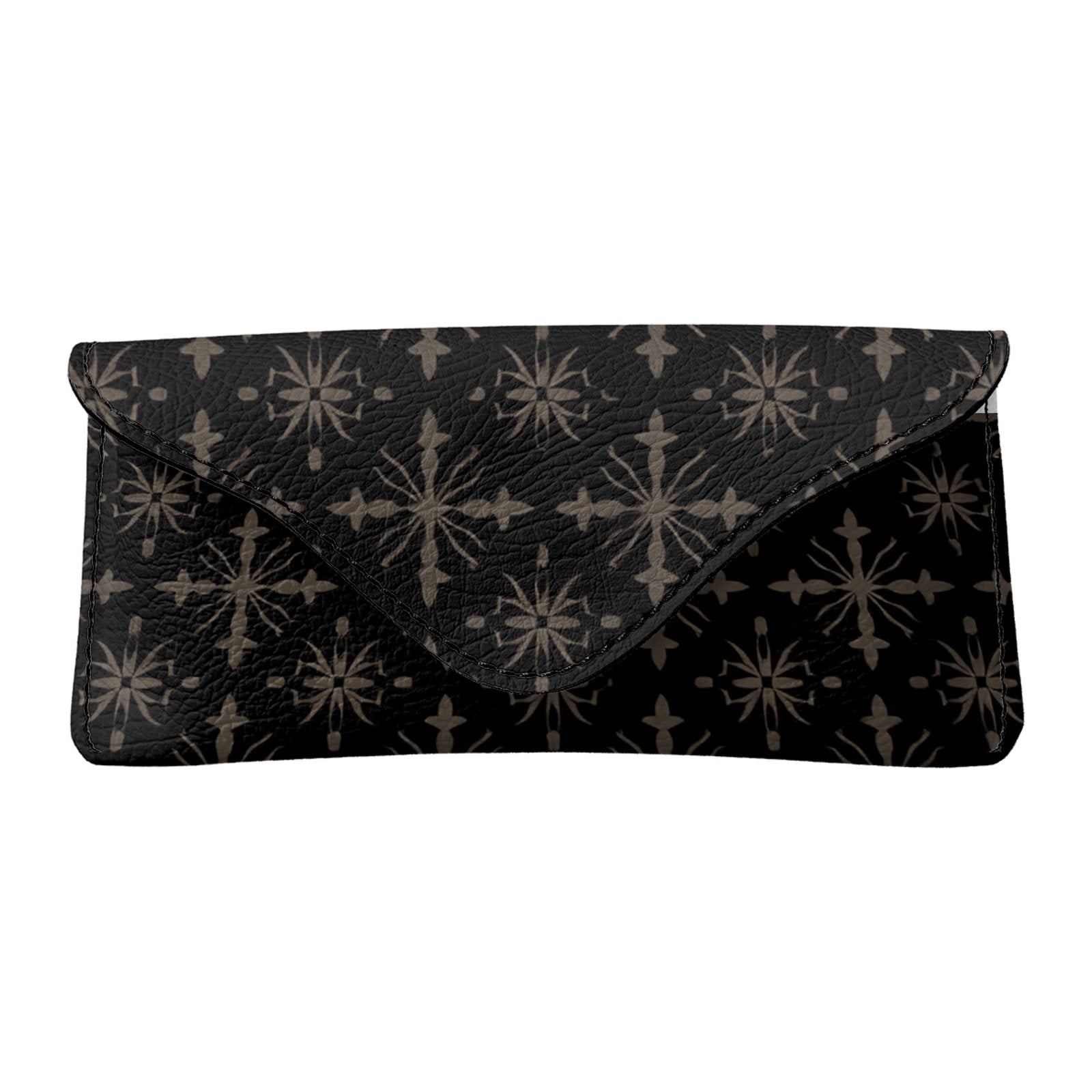 Noir Fleur Leather Glasses Case