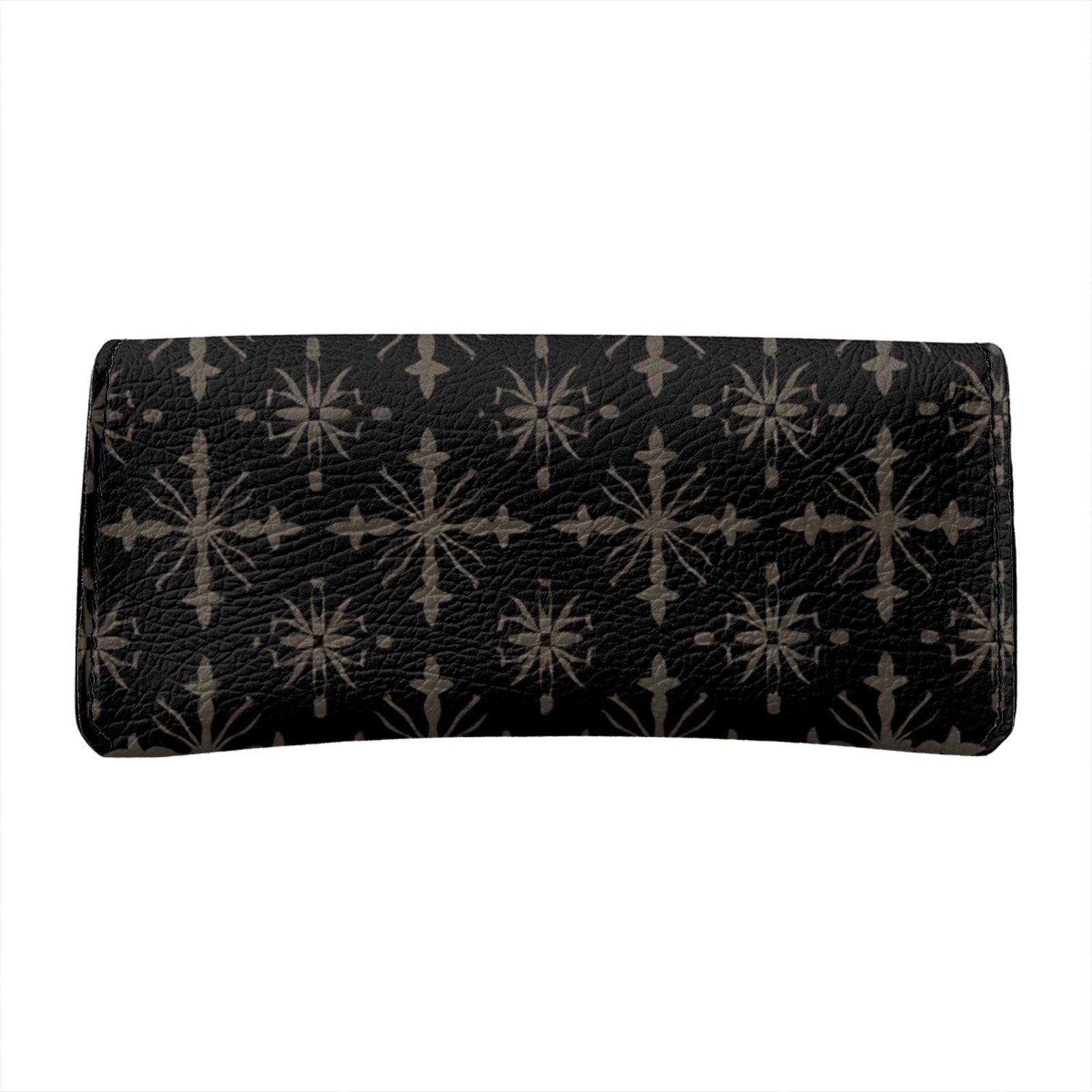 Noir Fleur Leather Glasses Case