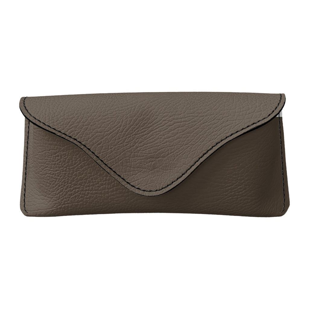 Leather Glasses Case in Noir Truffle