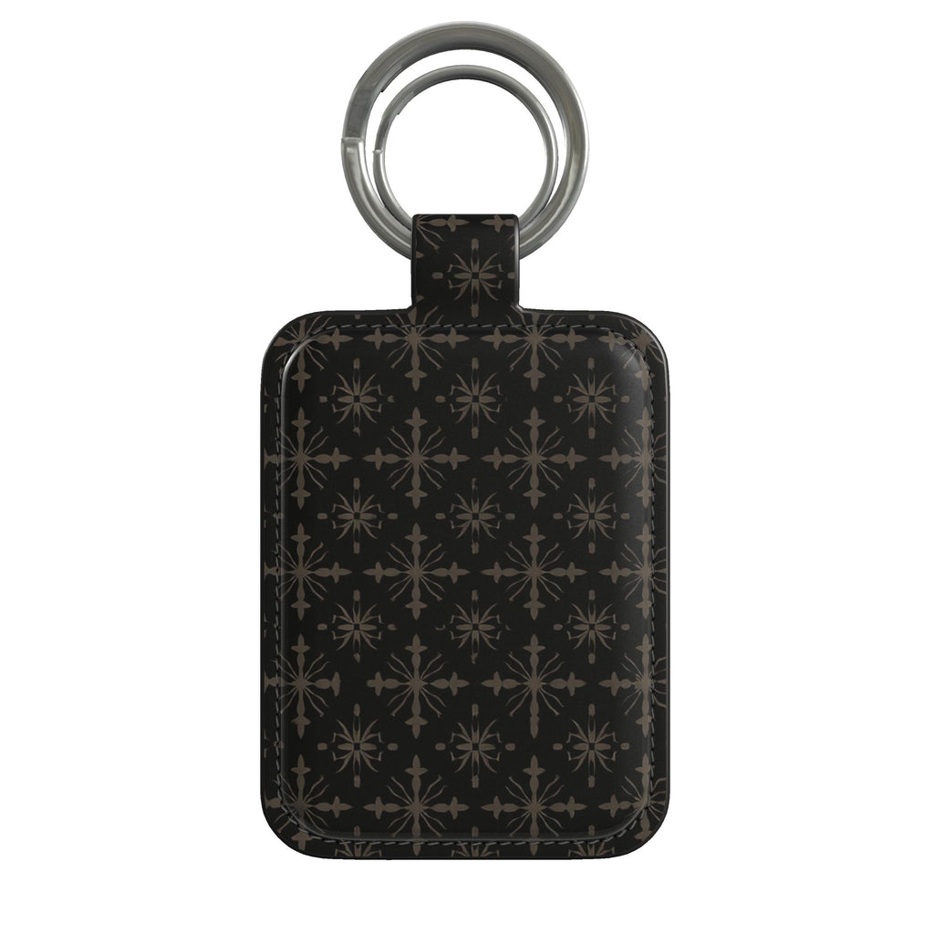 Noir Fleur Leather Keyring