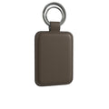 Leather Keyring in Truffle