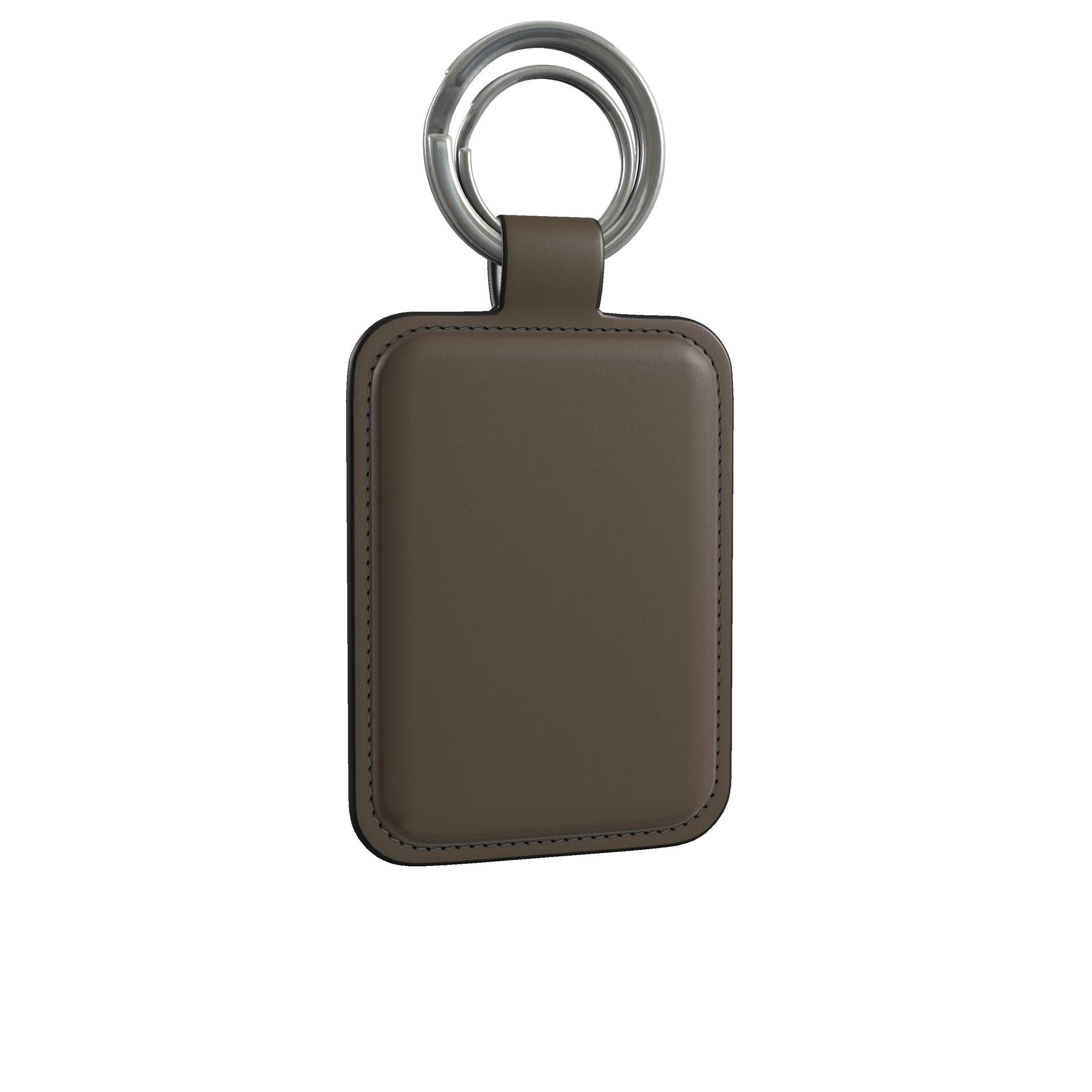 Leather Keyring in Truffle