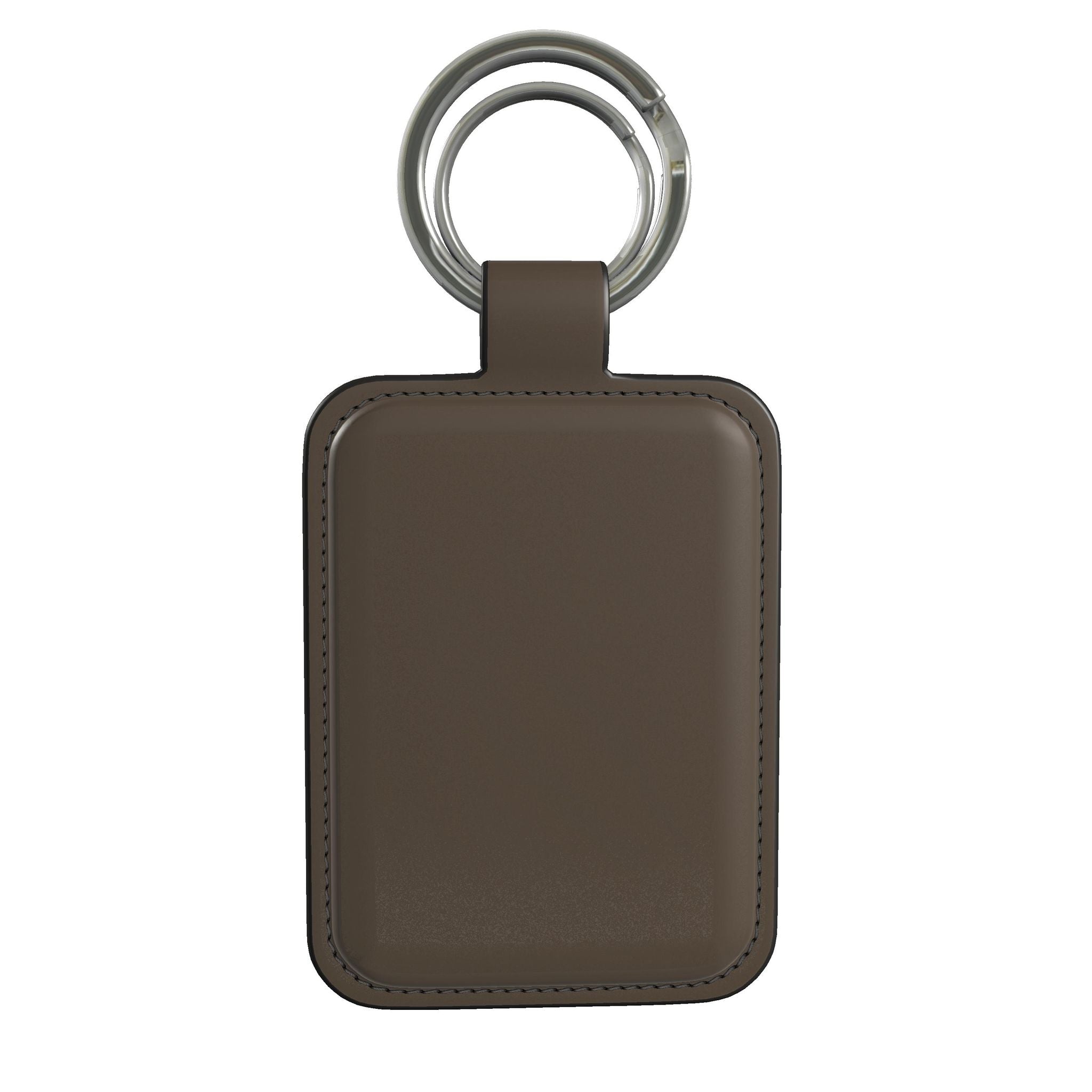 Leather Keyring in Truffle
