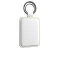 Leather Keyring in Snow