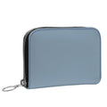 Small Leather Zip Wallet in Ocean