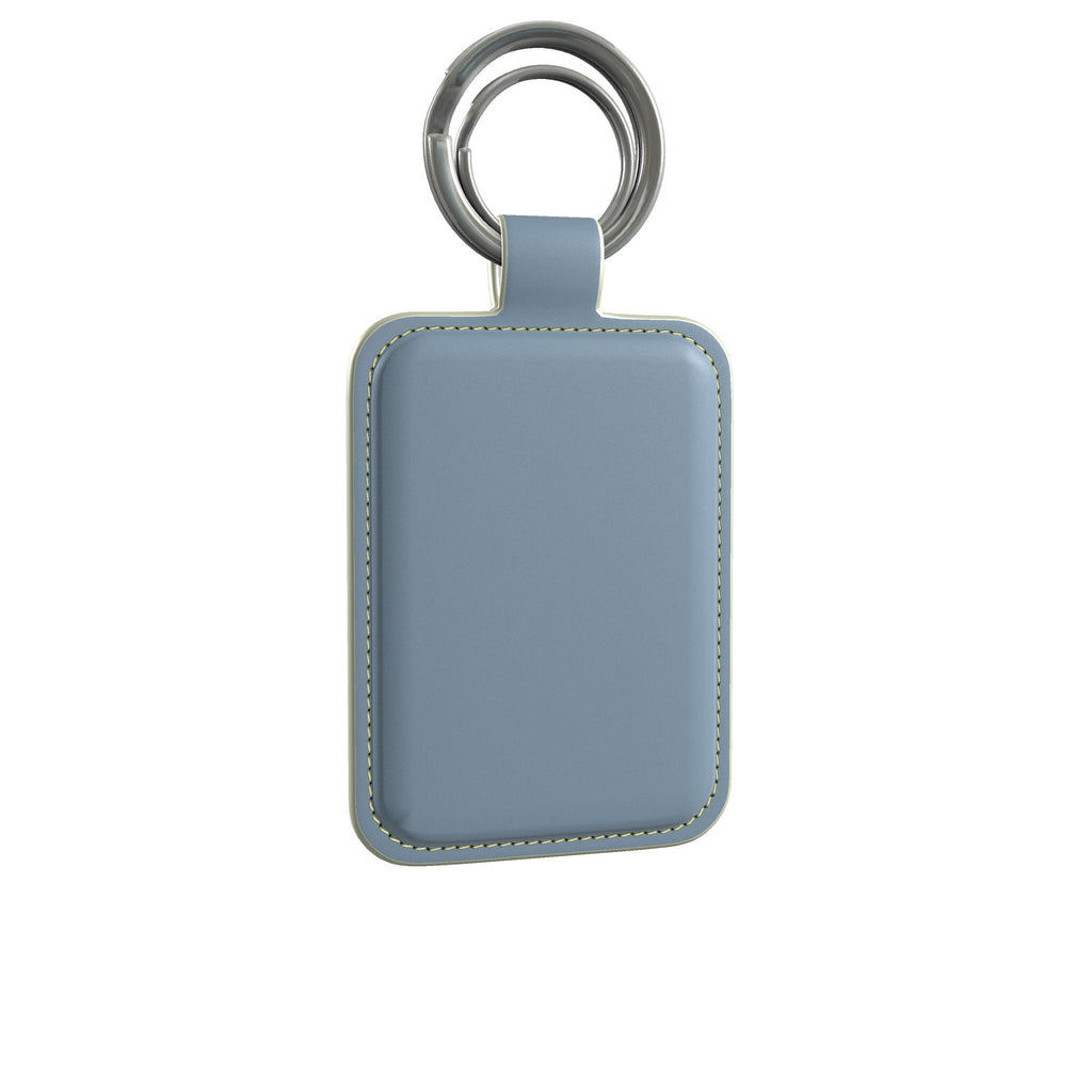 Leather Keyring in Ocean