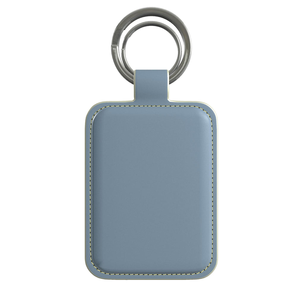 Leather Keyring in Ocean