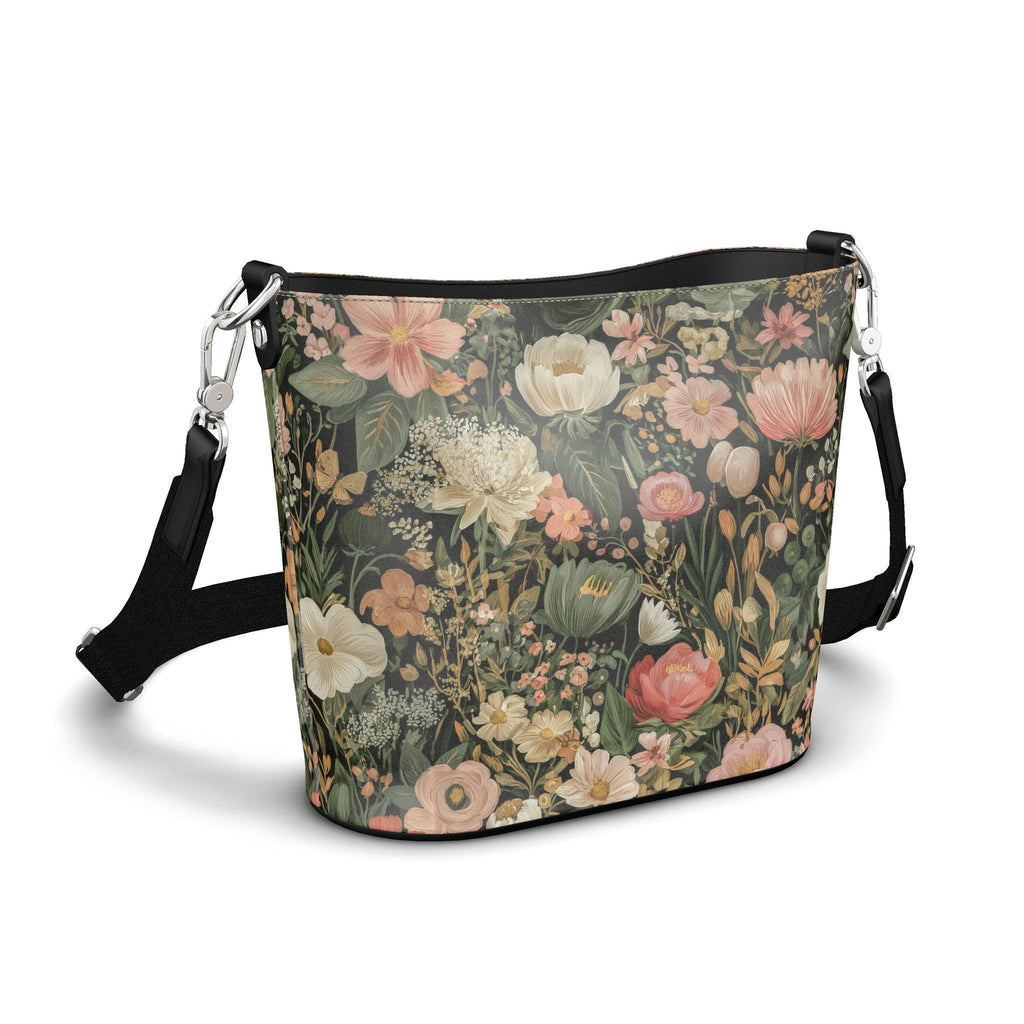 Vintage Botanica Gracie Large Leather Bucket Tote