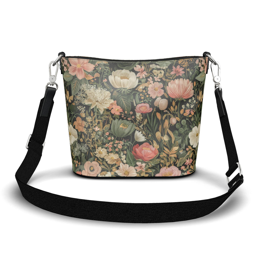 Vintage Botanica Gracie Large Leather Bucket Tote