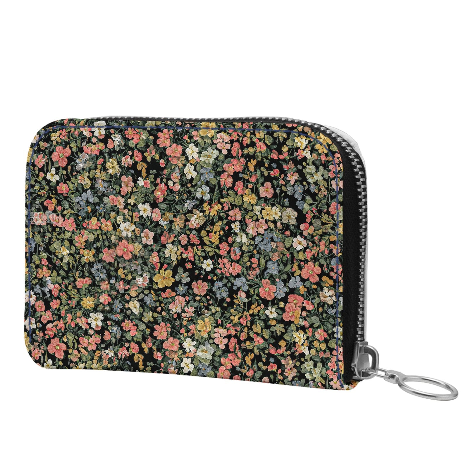 Vintage Botanica Small Leather Zip Wallet