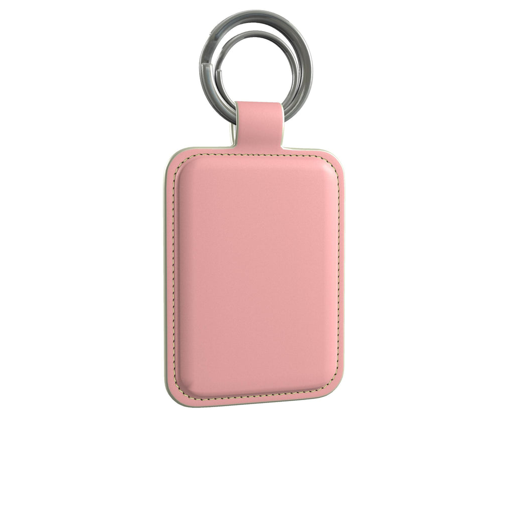 Leather Keyring in Petal
