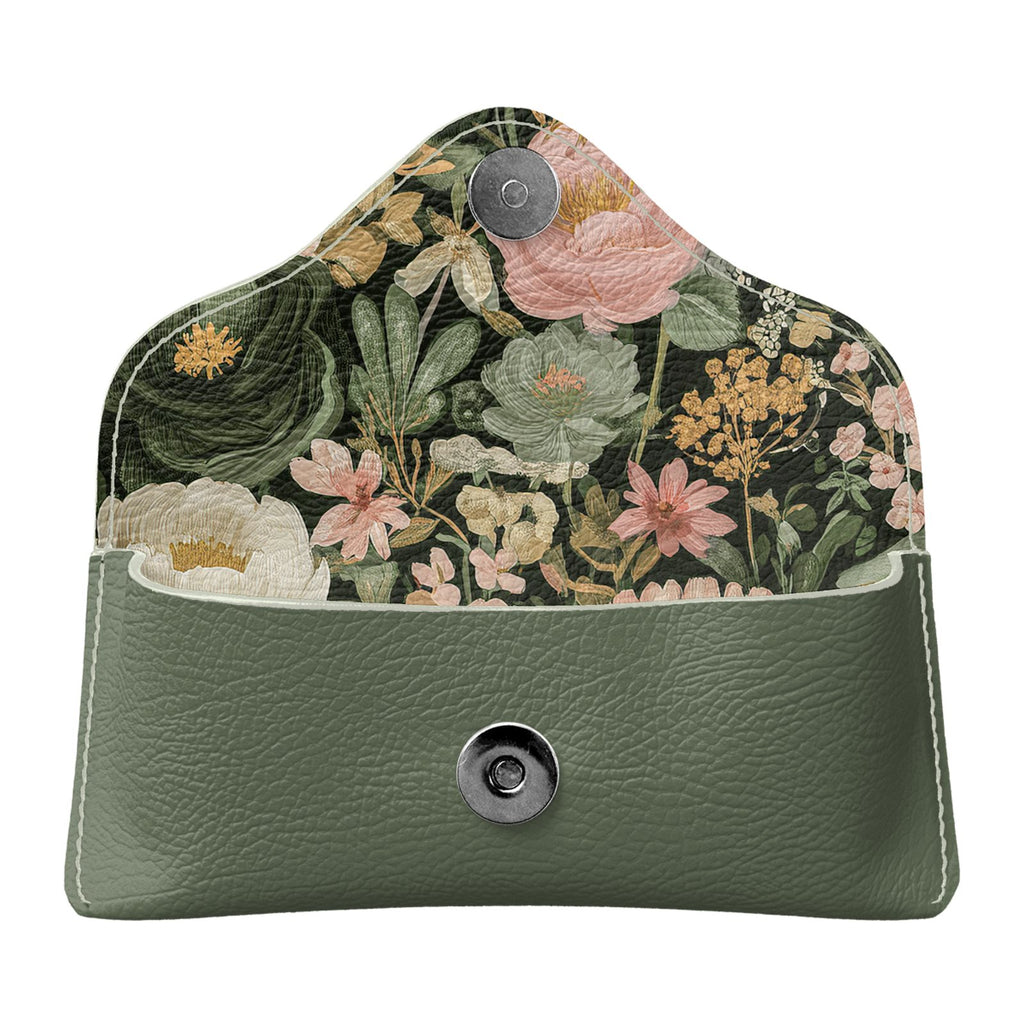 Vintage Botanica Leather Glasses Case in Juniper