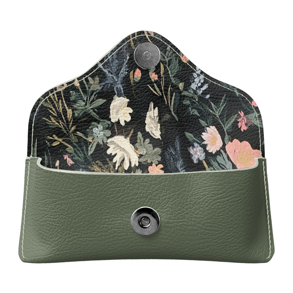 Midnight Garden Leather Glasses Case in Juniper