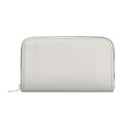 Large Leather Zip Wallet in Linen
