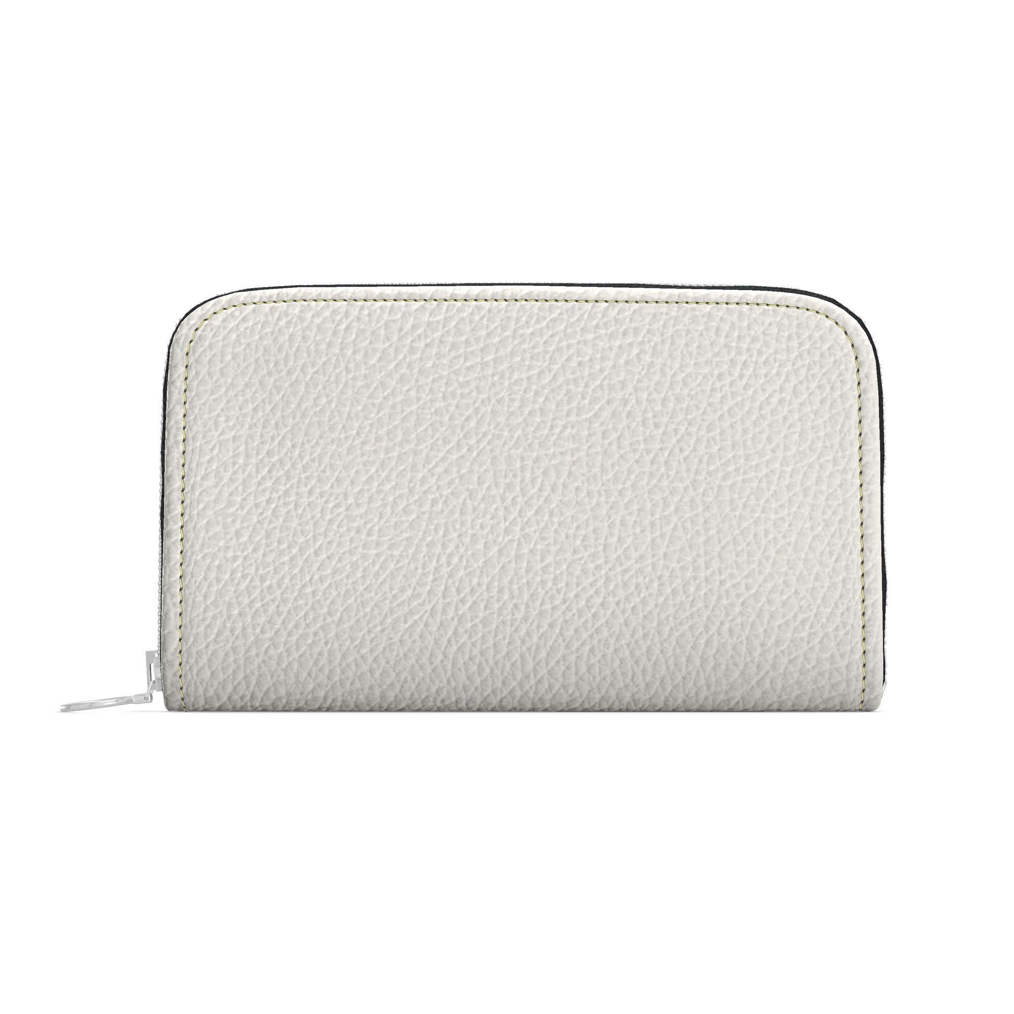 Large Leather Zip Wallet in Linen