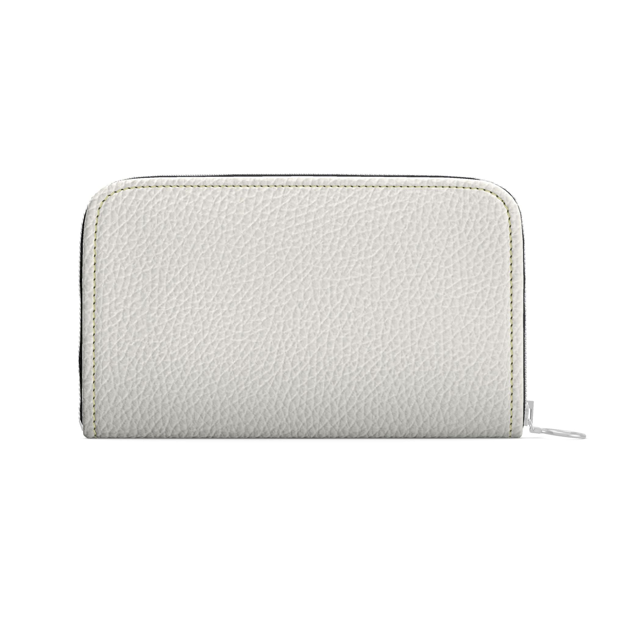 Large Leather Zip Wallet in Linen