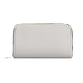 Large Leather Zip Wallet in Oat