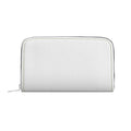 Large Leather Zip Wallet in Snow