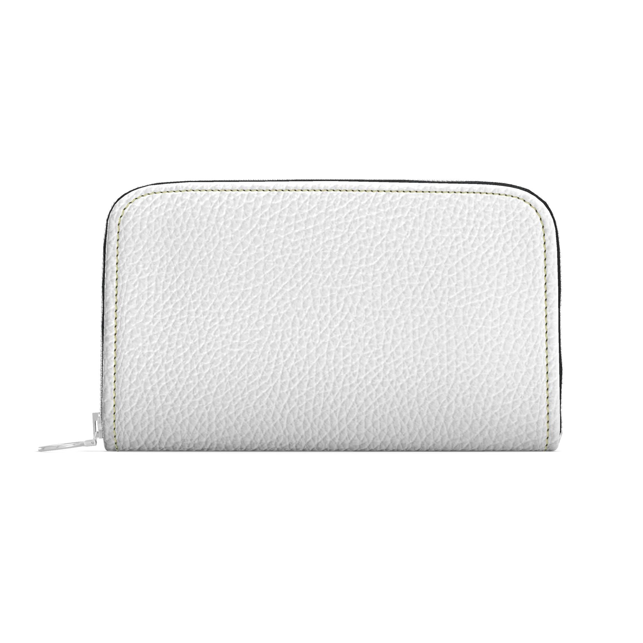 Large Leather Zip Wallet in Snow