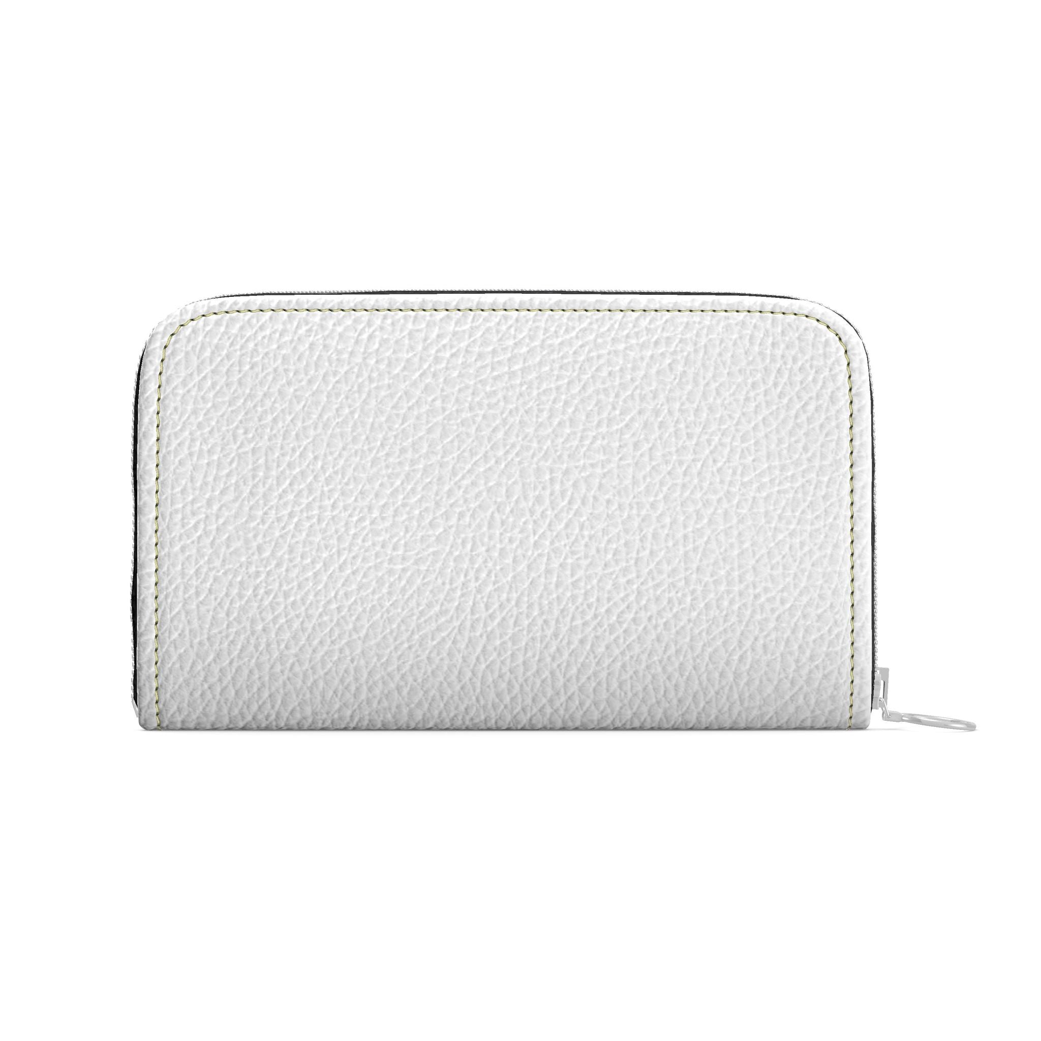 Large Leather Zip Wallet in Snow