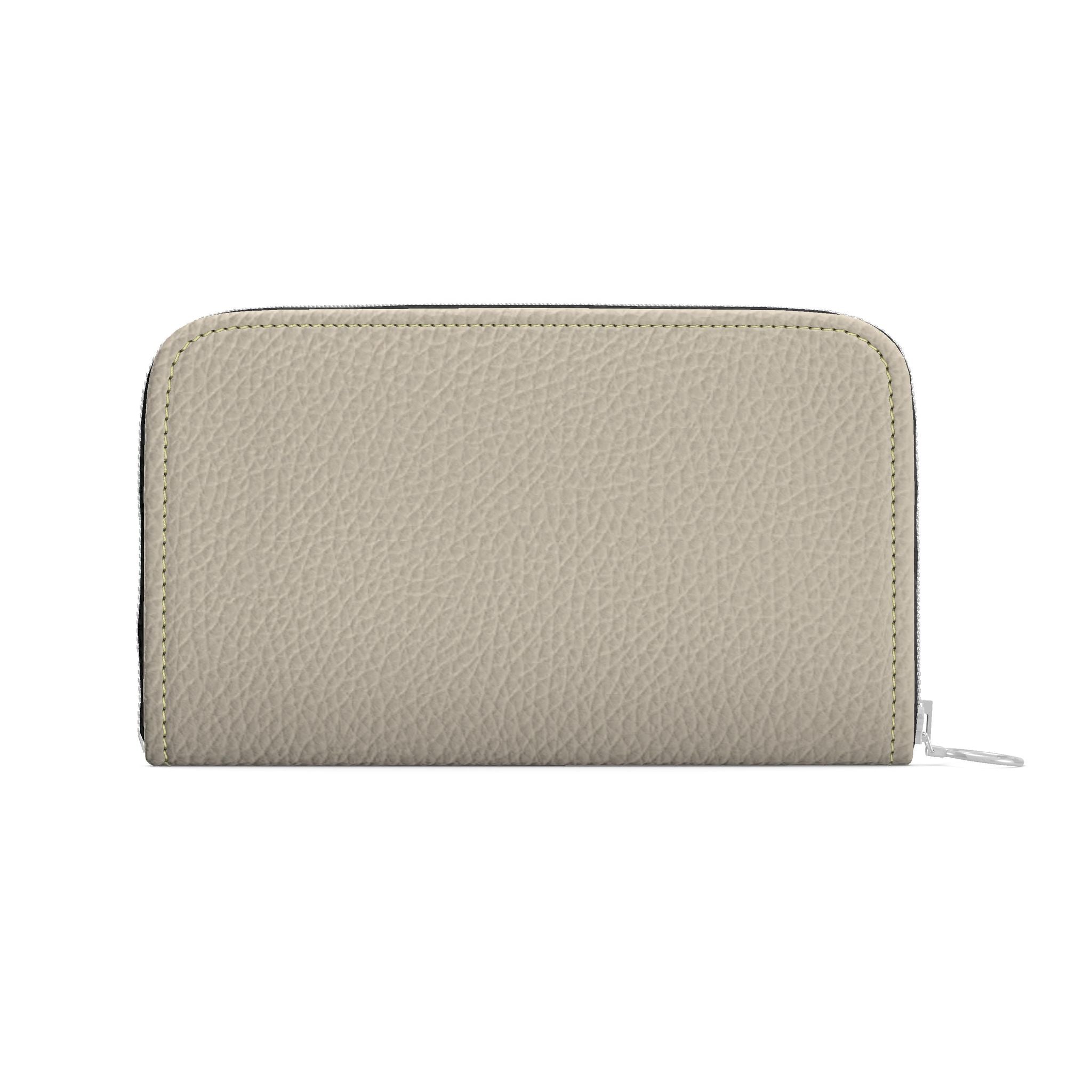 Large Leather Zip Wallet in Dune