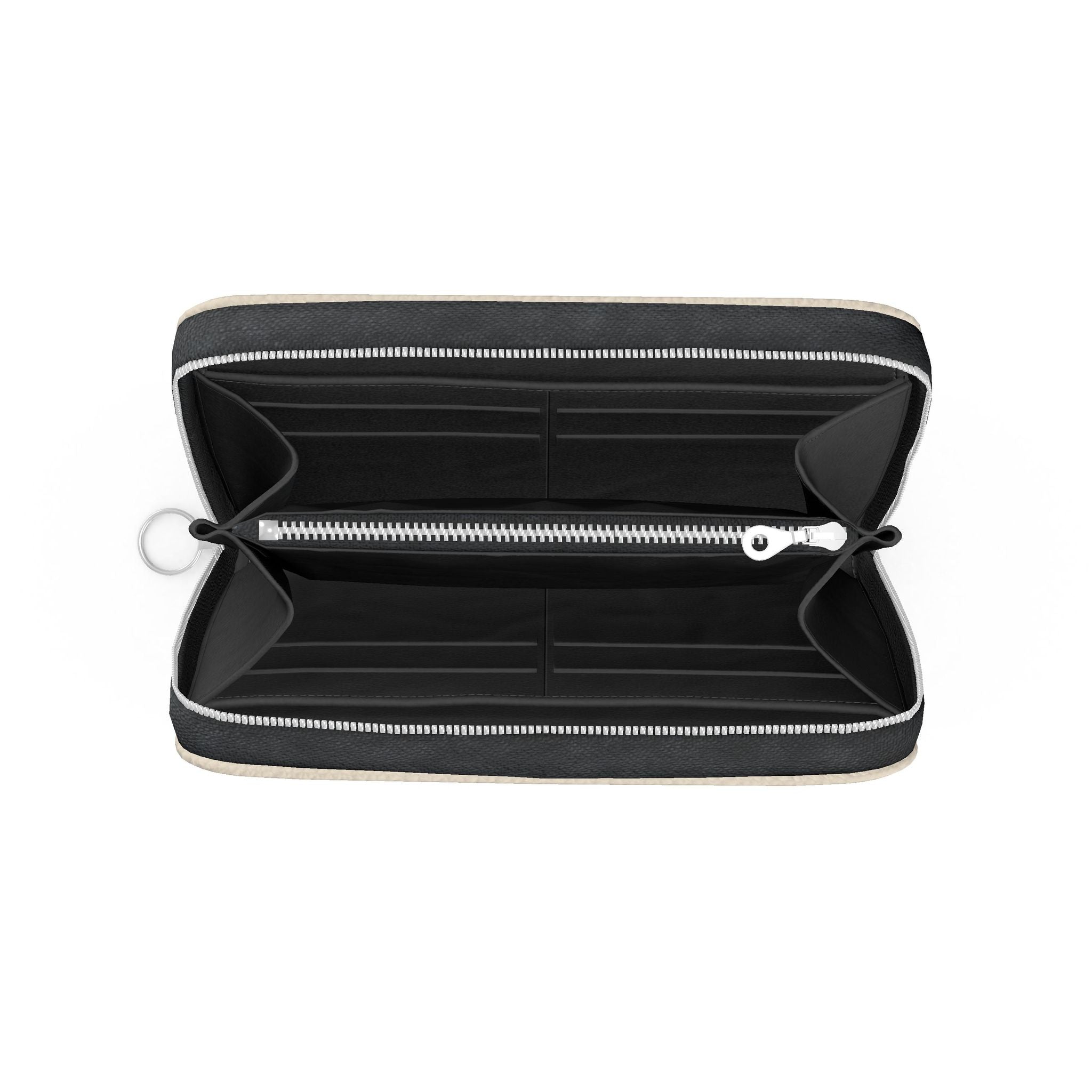 Large Leather Zip Wallet in Dune