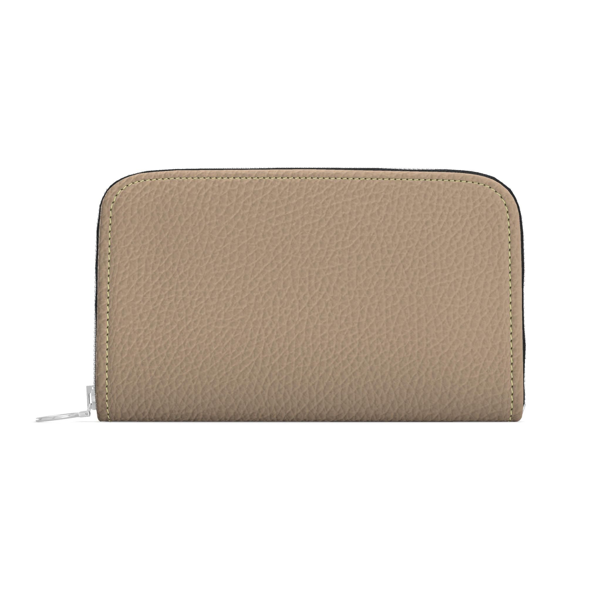 Large Leather Zip Wallet in Saddle