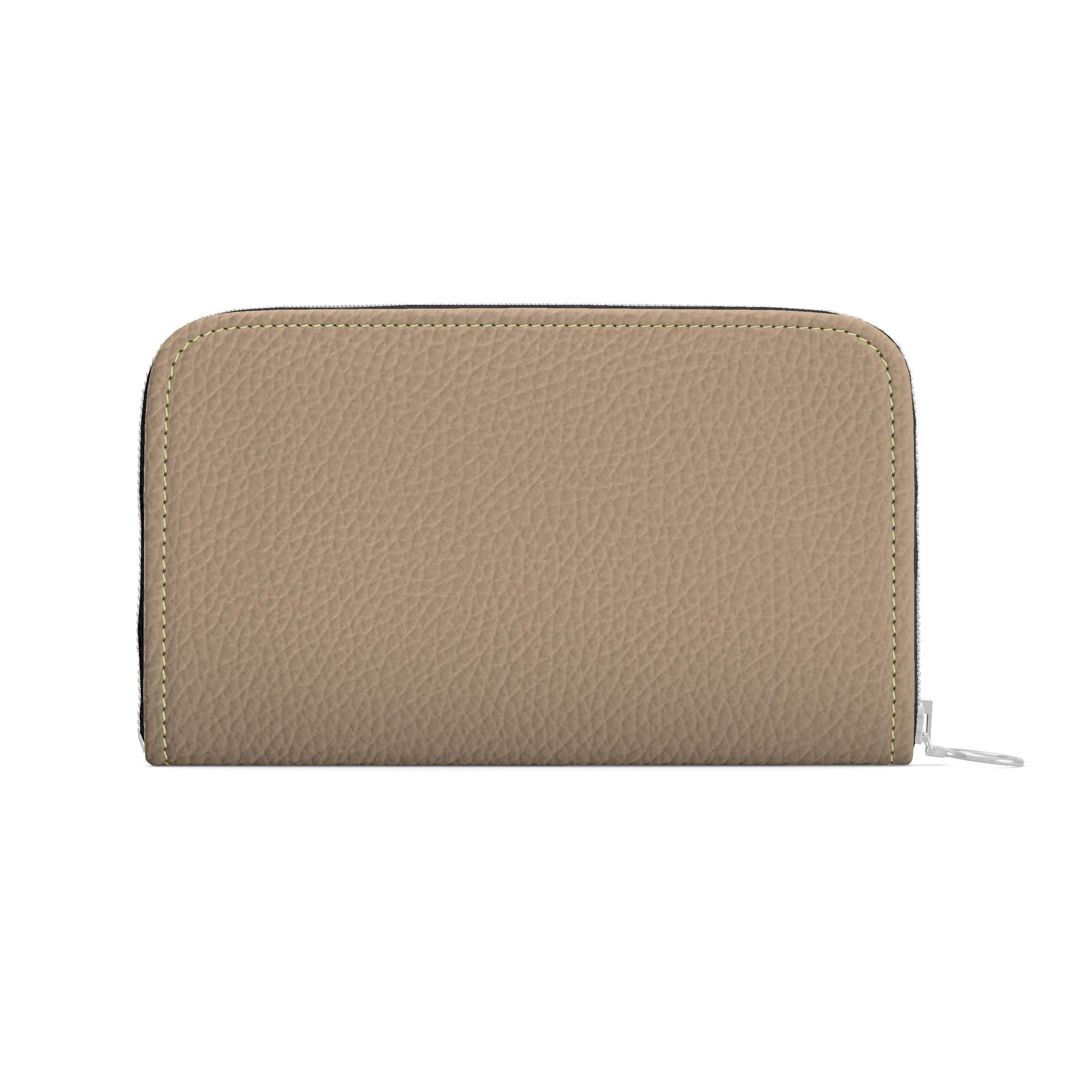 Large Leather Zip Wallet in Saddle