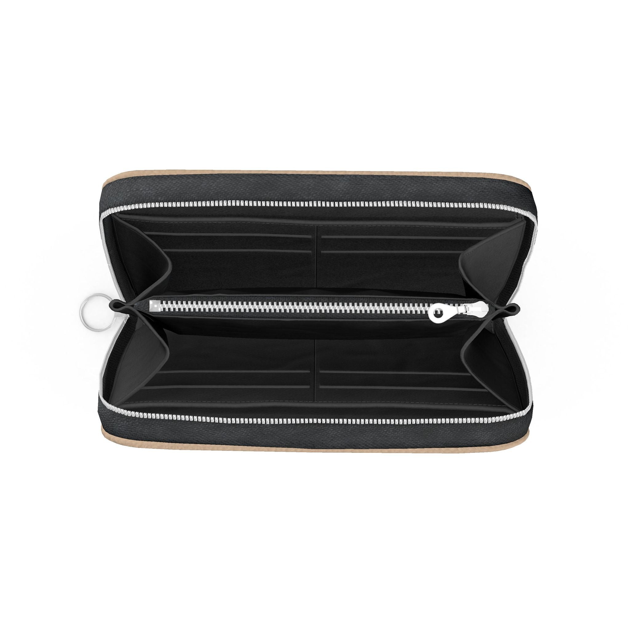 Large Leather Zip Wallet in Saddle