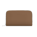 Large Leather Zip Wallet in Camel