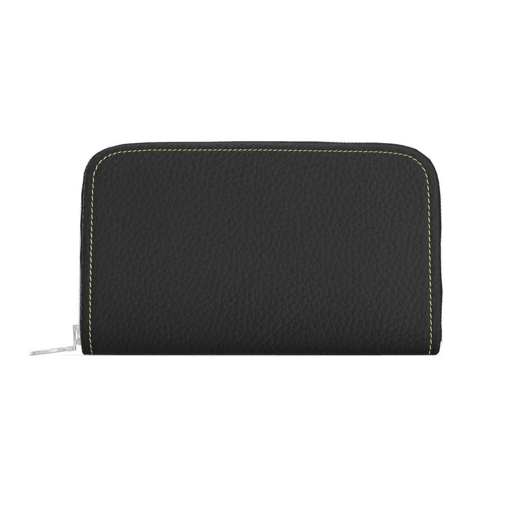 Large Leather Zip Wallet in Midnight