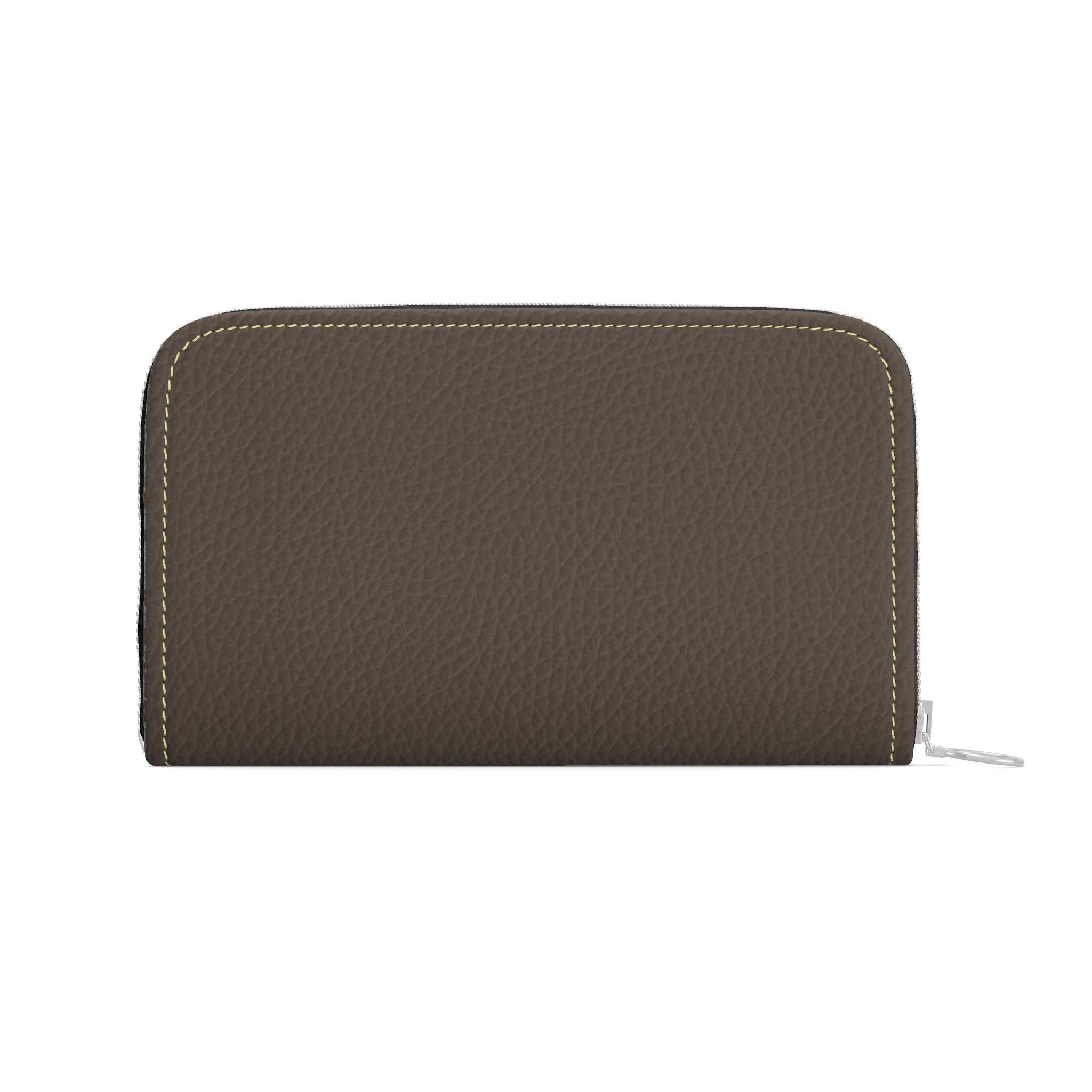 Large Leather Zip Wallet in Expresso