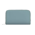 Large Leather Zip Wallet in Pebble