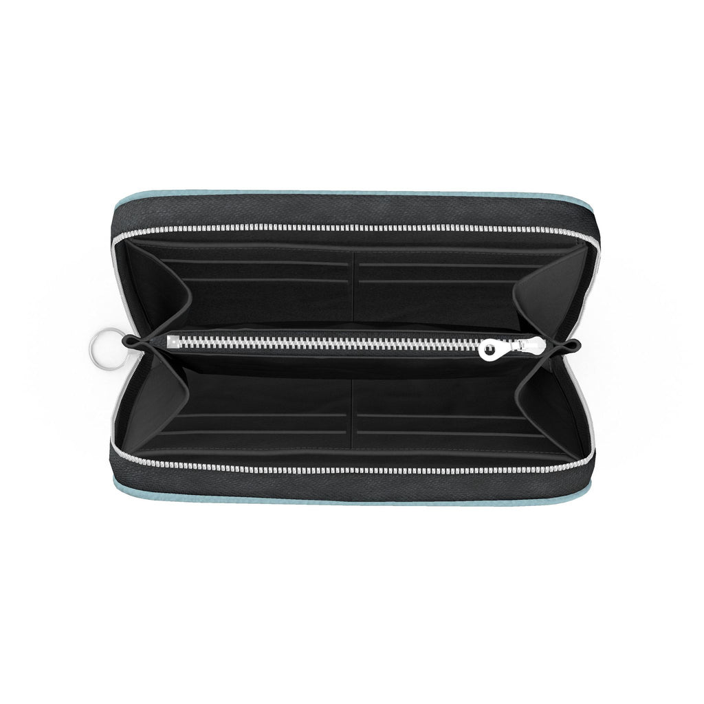 Large Leather Zip Wallet in Pebble